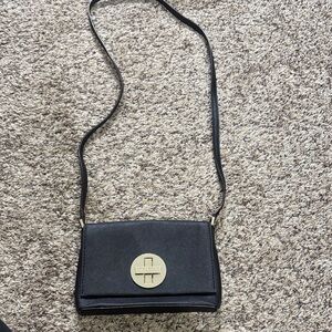 Kate Spade Black Crossbody Bag with Gold Accent